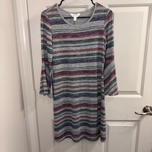 Market & Spruce Multicolor Striped Long Sleeve Dress